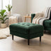 Jolene Emerald Green Velvet Footstool