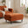 Jolene Burnt Orange Velvet Footstool