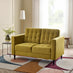 Jolene Mustard Yellow Velvet 2 Seater Sofa