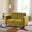 Jolene Mustard Yellow Velvet 2 Seater Sofa
