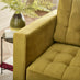 Jolene Mustard Yellow Velvet 2 Seater Sofa