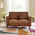 Jolene Tan Faux Leather 2 Seater Sofa