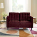Jolene Maroon Velvet 2 Seater Sofa