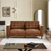 Jolene Tan Faux Leather 3 Seater Sofa