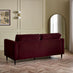 Jolene Maroon Velvet 3 Seater Sofa