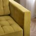 Jolene Mustard Yellow Velvet 3 Seater Sofa