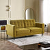 Jolene Mustard Yellow Velvet 3 Seater Sofa