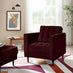 Jolene Maroon Velvet Armchair