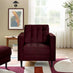 Jolene Maroon Velvet Armchair