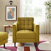 Jolene Mustard Yellow Velvet Armchair