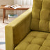 Jolene Mustard Yellow Velvet Armchair