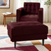 Jolene Maroon Velvet Footstool