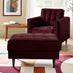 Jolene Maroon Velvet Footstool