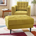 Jolene Mustard Yellow Velvet Footstool