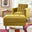 Jolene Mustard Yellow Velvet Footstool