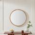 Judith Oak Wood Medium 80x80cm Round Wall Mirror