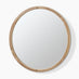 Judith Oak Wood Medium 80x80cm Round Wall Mirror
