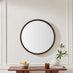 Judith Walnut Wood Medium 80x80cm Round Wall Mirror
