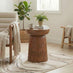 Jura Round Walnut Wood Side Table