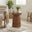 Jura Round Walnut Wood Side Table