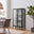 Jia Black Metal and Glass 2 Door Display Cabinet