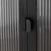 Jia Black Metal and Glass 2 Door Display Cabinet