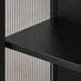 Jia Black Metal and Glass 2 Door Display Cabinet