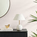 Joceline White Marble Round Table Lamp