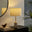 Joceline White Marble Tall Dimmable Table Lamp