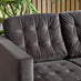 Jolene Dark Grey Velvet 2 Seater Sofa