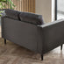 Jolene Dark Grey Velvet 2 Seater Sofa