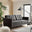 Jolene Dark Grey Velvet 3 Seater Sofa