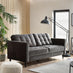 Jolene Dark Grey Velvet 3 Seater Sofa
