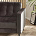 Jolene Dark Grey Velvet 3 Seater Sofa