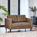 Jolene Brown Faux Leather 2 Seater Sofa