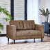 Jolene Brown Faux Leather 2 Seater Sofa