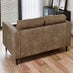 Jolene Brown Faux Leather 2 Seater Sofa
