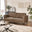 Jolene Brown Faux Leather 3 Seater Sofa