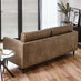 Jolene Brown Faux Leather 3 Seater Sofa