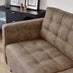 Jolene Brown Faux Leather 3 Seater Sofa