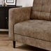 Jolene Brown Faux Leather 3 Seater Sofa
