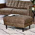Jolene Brown Faux Leather Footstool