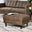 Jolene Brown Faux Leather Footstool