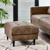 Jolene Brown Faux Leather Footstool