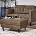Jolene Brown Faux Leather Footstool