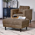 Jolene Brown Faux Leather Footstool
