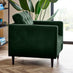 Jolene Emerald Green Velvet Armchair