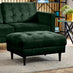 Jolene Emerald Green Velvet Footstool