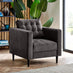 Jolene Dark Grey Velvet Armchair