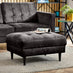 Jolene Dark Grey Velvet Footstool